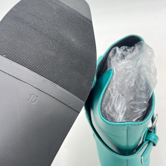 Elegant Teal Ankle Boots with Buckle - Picture 5 of 7